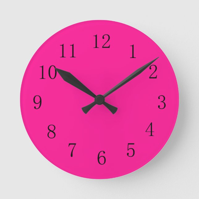 Tiefe rosa, runde (mittlere) Uhr (Vorderseite)