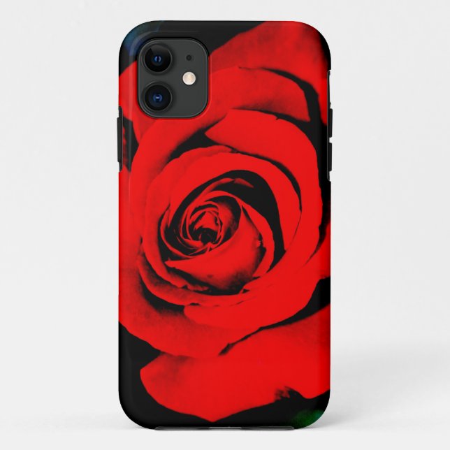 Tiefe Rote Rose Case-Mate iPhone Hülle (Rückseite)