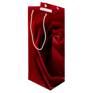tiefe rote Rose Geschenktüte Für Weinflaschen