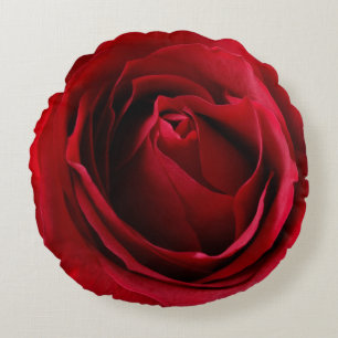 tiefe rote Rose Rundes Kissen
