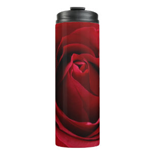 tiefe rote Rose Thermosbecher