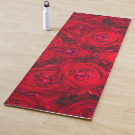 Tiefe rote Rosen Yogamatte