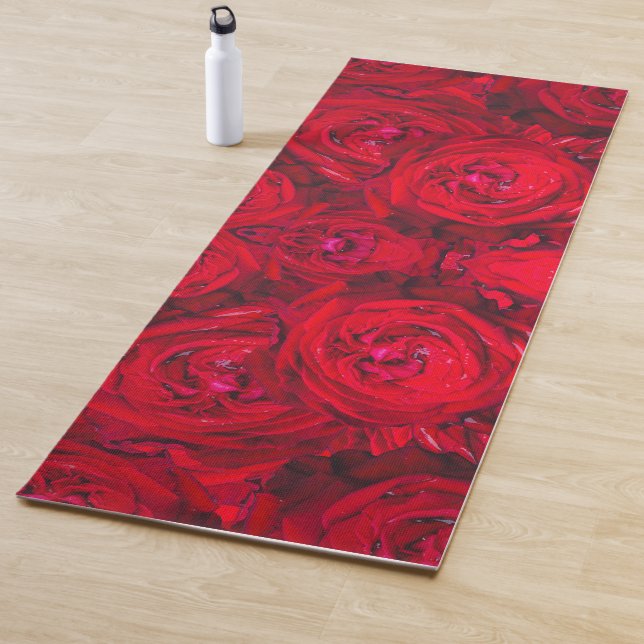 Tiefe rote Rosen Yogamatte (Beispiel)