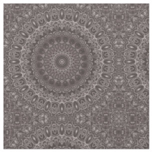 Tiefe samtene Wasserfarbe Mandala in Brauntönen Stoff