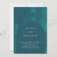 Tiefe Smaragd-Teal-Hochzeit | Moderne Architektur 
