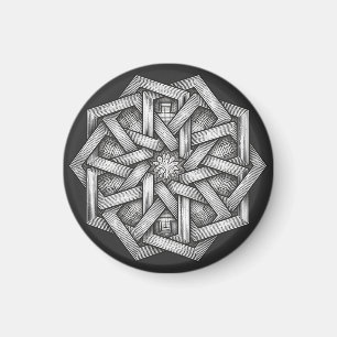 Tiefen der Dunkelheit Schwarzes Ästhetik-Magnet Magnet
