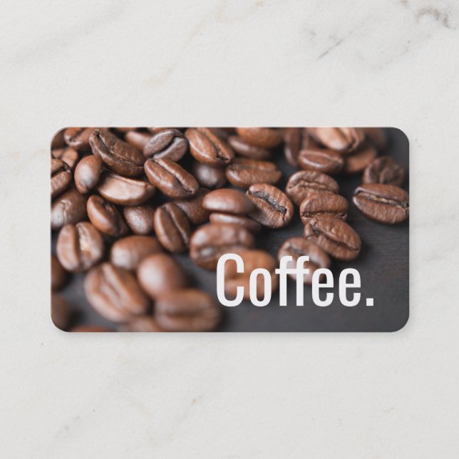 Tiefen-Kaffeebohnen einfache Oswald Lochkarte Treuekarte (Vorderseite)