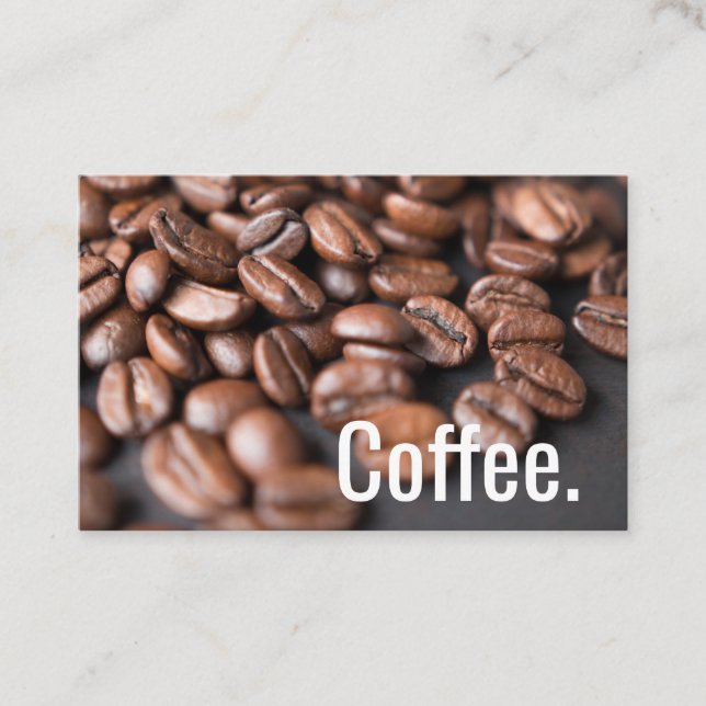 Tiefen-Kaffeebohnen einfache Oswald Lochkarte Treuekarte (Vorderseite)