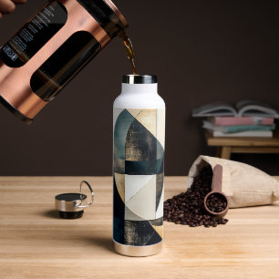 Tiefenmittige moderne geometrische Krawatte Trinkflasche