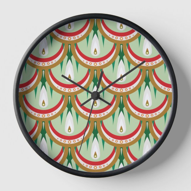 Tiefenskala Gerahmte Holzuhr Uhr (Vorderseite)