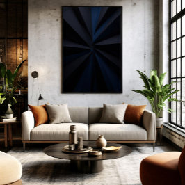 Tiefer blauer Strudel Poster