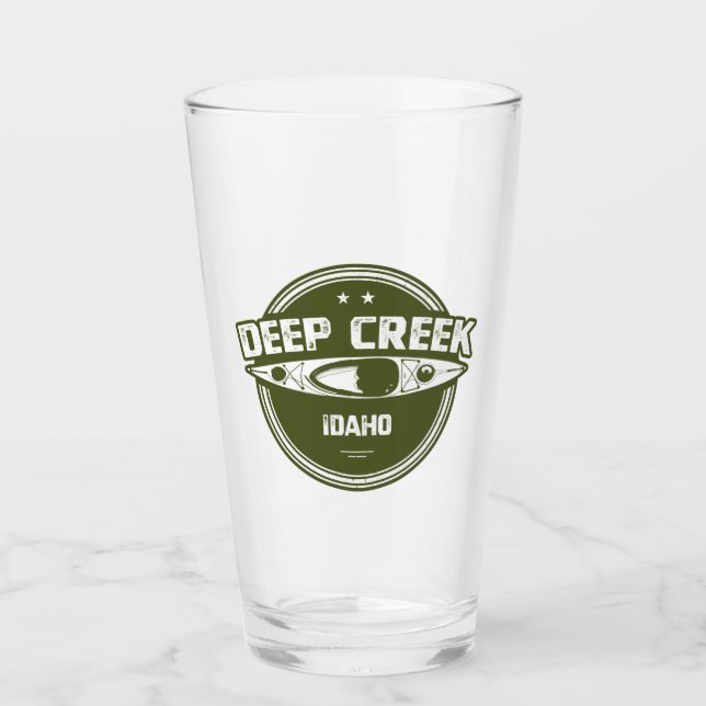 Tiefer Creek Wild und Landschaftlicher Fluss Idaho Glas (Vorderseite)