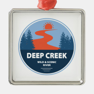 Tiefer Creek Wild und Landschaftlicher Fluss Idaho Ornament Aus Metall