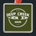Tiefer Creek Wild und Landschaftlicher Fluss Idaho Ornament Aus Metall<br><div class="desc">Der tiefe Bach in Idaho wird durch den äußerst gemeißelten, senkrecht verlaufenden Canyon bestimmt, der die Bucht umgibt, während er zu seinem Zusammenfluss mit dem Fluss Owyhee fließt. Die Bucht eignet sich für Kajaks und Kanus im Frühjahr, wenn die Ströme aus der Schneeschmelze in Hunderte von Kubikfuß pro Sekunde reichen....</div>