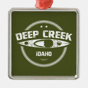 Tiefer Creek Wild und Landschaftlicher Fluss Idaho Ornament Aus Metall