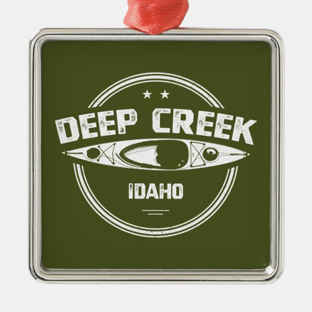 Tiefer Creek Wild und Landschaftlicher Fluss Idaho Ornament Aus Metall (Vorne)