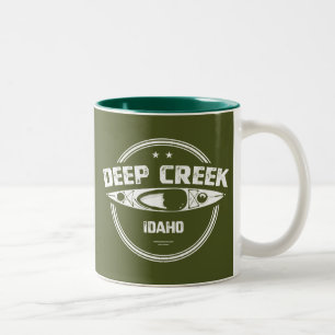 Tiefer Creek Wild und Landschaftlicher Fluss Idaho Zweifarbige Tasse