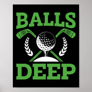 Tiefer Golf Golfer Fan Golf Turniertag  Poster