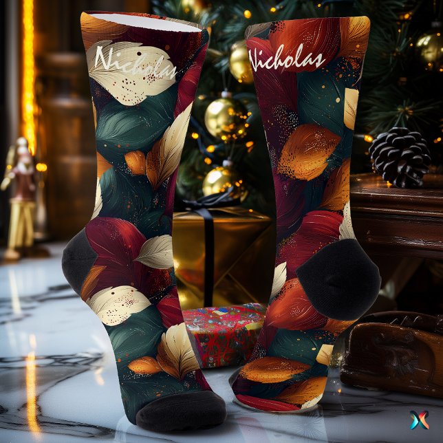 Tiefer Herbst mit kühlen Blätter in Burgund und Go Socken (Von Creator hochgeladen)