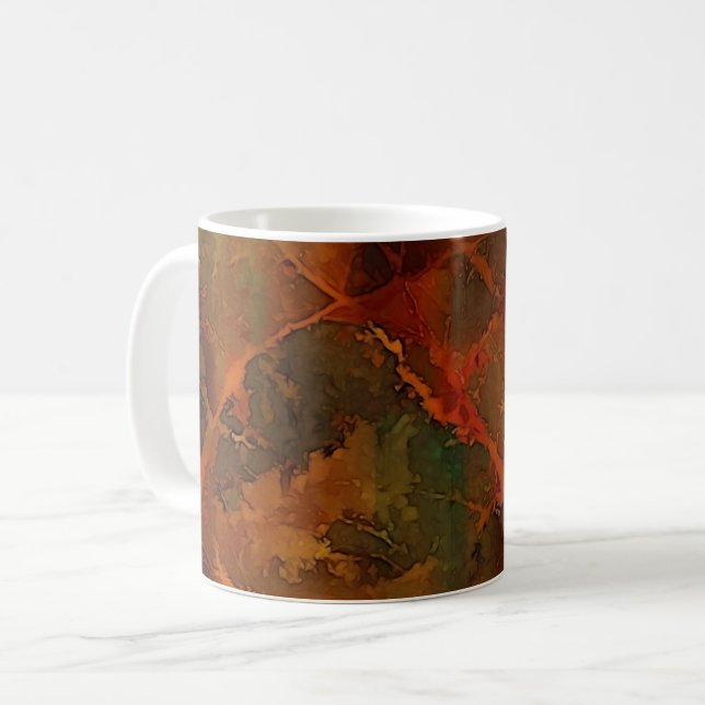 Tiefer Herbst reichlich Abstrakter Fall Kaffeetasse (Vorderseite Links)
