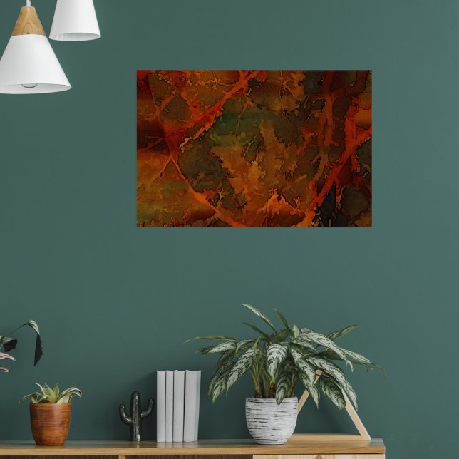 Tiefer Herbst reichlich Abstrakter Fall Poster (Wohnzimmer 1)