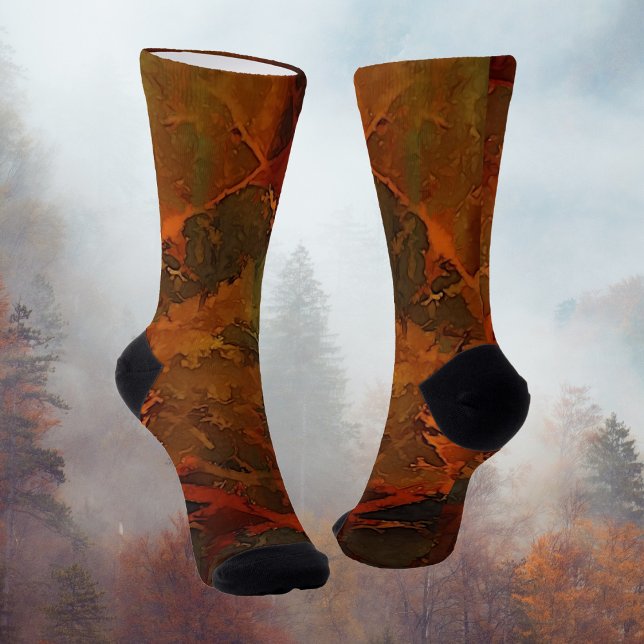 Tiefer Herbst reichlich Abstrakter Fall Socken (Von Creator hochgeladen)