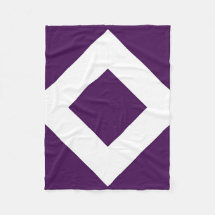 Tiefer Lila Diamant, feine weiße Grenze Fleecedecke