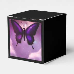 Tiefer Lila Schmetterling Geschenkschachtel