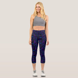 Tiefer Ozean Capri Leggings