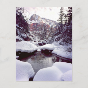 Tiefer Schnee bei Middle Emerald Pools Postkarte