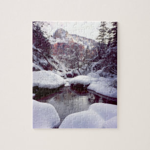 Tiefer Schnee bei Middle Emerald Pools Puzzle