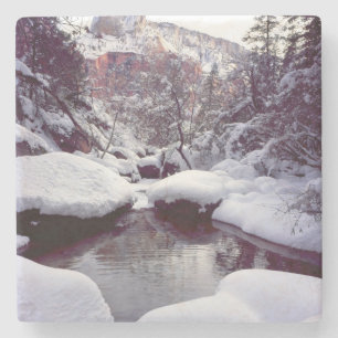 Tiefer Schnee bei Middle Emerald Pools Steinuntersetzer