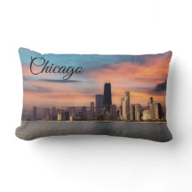 Tiefer Sonnenuntergang über Chicago