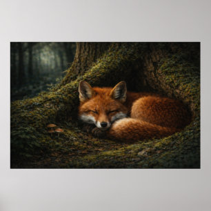 Tiefer Waldeschlaf   Red Fox Art   Poster