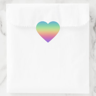 Tiefere Rainbow Gradient Heart Stickers