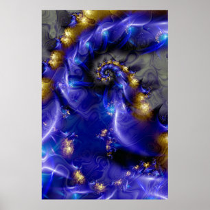 Tiefes Blau Poster