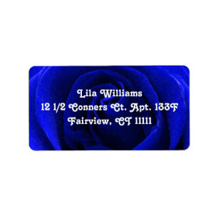 Tiefes blaues Rose Customizeable Adressen-Etikett Adressaufkleber
