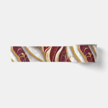 Tiefes Burgund & Gold Marmor Elegantes Satinband