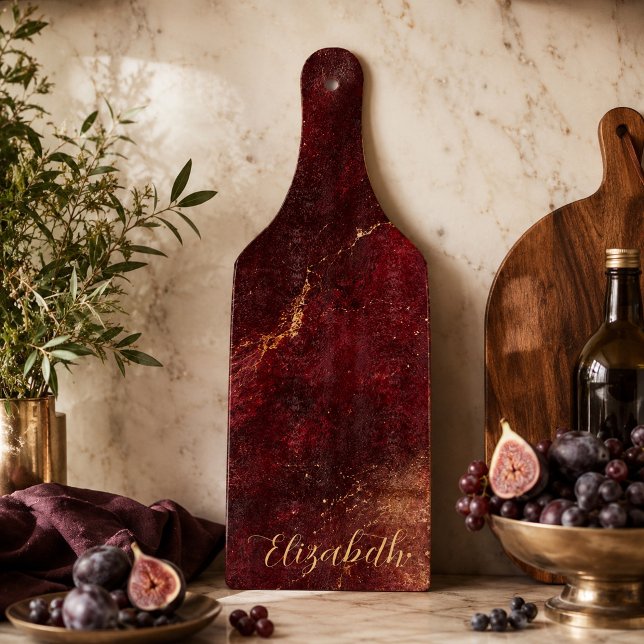 Tiefes Burgunder-Marmor-Design Schneidebrett (Von Creator hochgeladen)