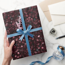 Tiefes Burgunder-Wein Schwarz Glitter-Muster