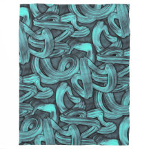 tiefes Denken - Schwarz und aquamarin: