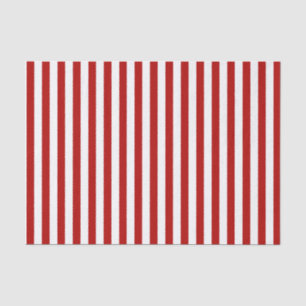 Tiefes dunkelrotes und Weiß Stripes DIY Seidenpapier