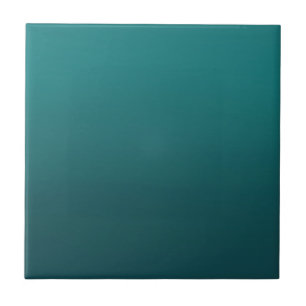 Tiefes, dunkles, gesättigtes, intensives Teal Fliese