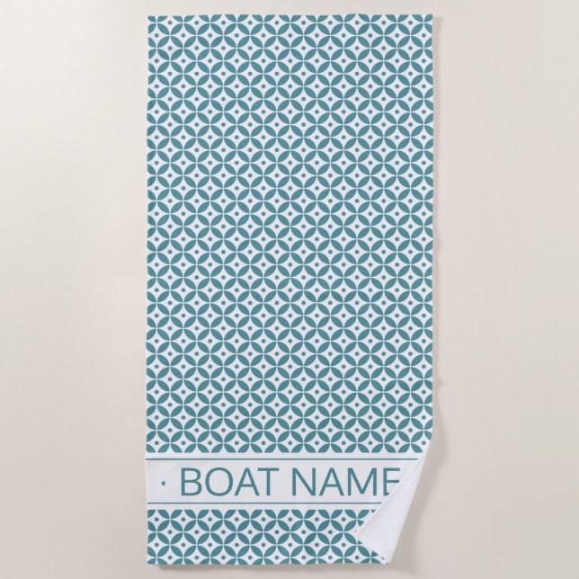 Tiefes geometrisches Muster der Aqua. Name des ben Strandtuch (Vorderseite)