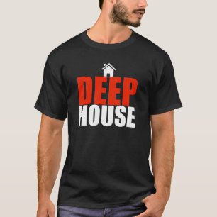 tiefes Haus DJ reden Musikentwurfs-T - Shirt an