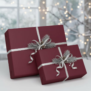 Tiefes Herbst-Rot Verpackungspapier Rolle Geschenkpapier