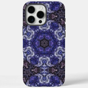 Tiefes Indigo-Wirbel-Mandala mit fließenden Muster iPhone 16 Pro Max Hülle