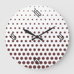 Tiefes Kaffeepunkt-Moderne Weiße Große Wanduhr