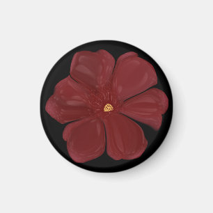 Tiefes Karmesinrotes Schwermütiges Blühen Glänzend Magnet