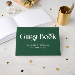 Tiefes Kienendekorativ-Schrift-Hochzeit Gästebuch